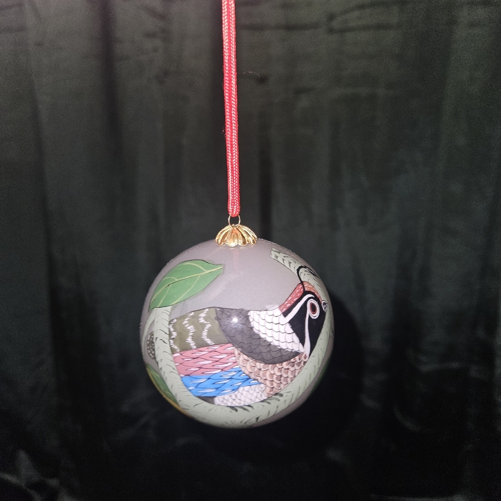 1993 Inside Painted Hand Blown Glass Ornament